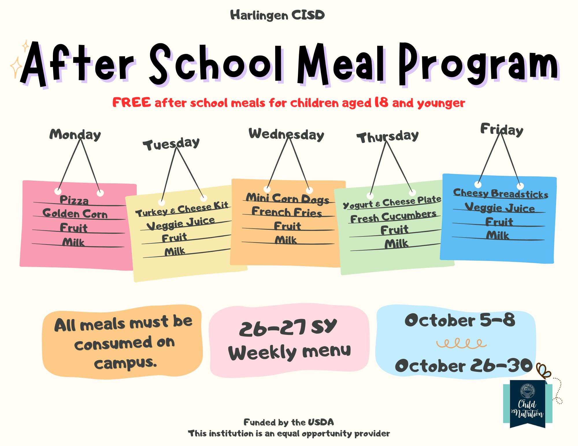Week 1 Menu